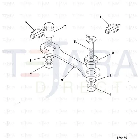 JCB Part No.# 826/11658, M12x50 CSK BOLT 10.9 - JCB Spare Parts