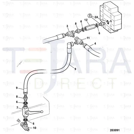 JCB Part No.# 816/90084, Adapter 4 way F/M/M/M - JCB Spare Parts