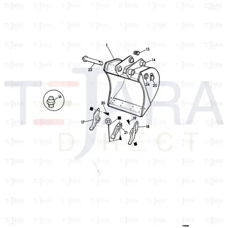 JCB Part No.# 829/04010, Boss pivot - JCB Spare Parts