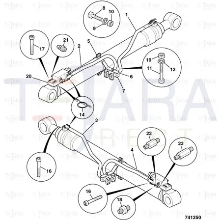 JCB Part No.# 1391/3513D, CAP SCREW M12x55 - JCB Spare Parts