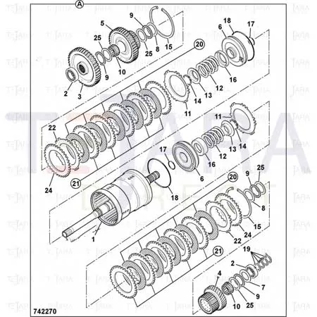 JCB Part No.# 907/20030, BEARING - TAPER ROLLER - JCB Spare Parts