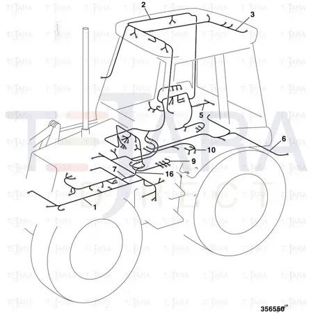 JCB Part No.# 721/10935, HARNESS CHASSIS - JCB Spare Parts