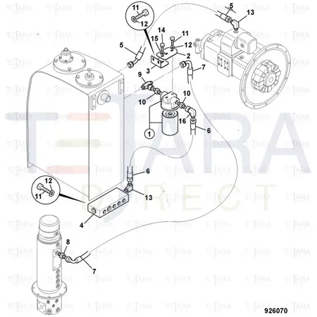 JCB Part No.# 627/10630, HOSE - JCB Spare Parts