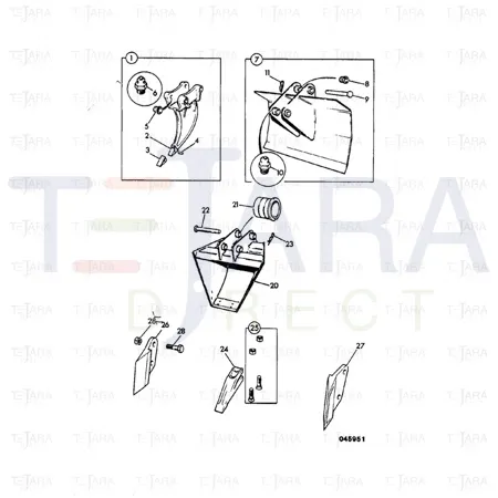 JCB Part No.# 537/16100, Bucket taper ditching - JCB Spare Parts