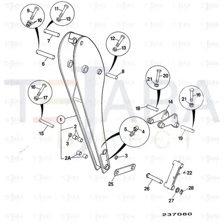 JCB Part No.# 811/90409, PIVOT PIN   Coated(332/c9917) - JCB Spare Parts