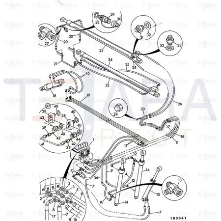 JCB Part No.# 614/20600, HOSE 5/8BSP 720mm - JCB Spare Parts