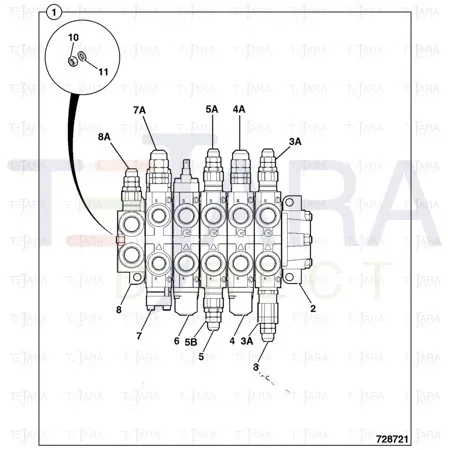 JCB Part No.# 25/611406, VALVE - JCB Spare Parts