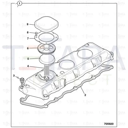 JCB Part No.# 02/202966, GASKET, ROCKET COVER - JCB Spare Parts