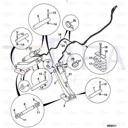 JCB Part No.# 332/C0967, Hose 3/8" 4140 - JCB Spare Parts