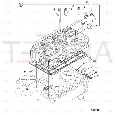 JCB Part No.# 02/601227, Gasket Cylinder He - JCB Spare Parts