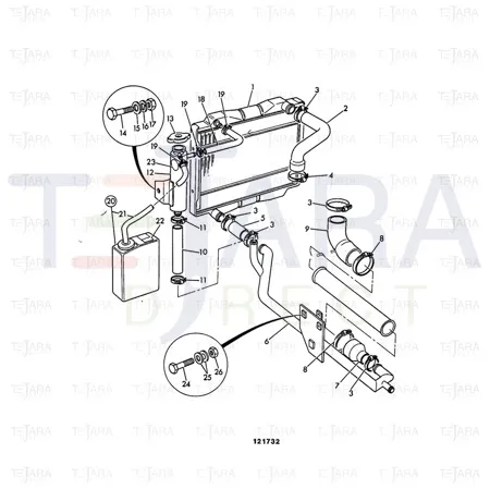 JCB Part No.# 834/00294, Hose elbow - JCB Spare Parts
