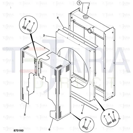 JCB Part No.# 30/926885, Cap radiator - JCB Spare Parts
