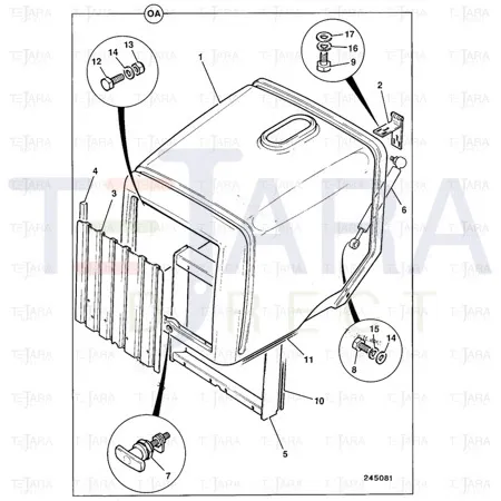 JCB Part No.# 160/01218, STRUT GAS - JCB Spare Parts