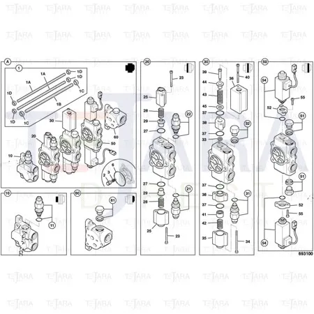 JCB Part No.# 332/D5172, Valve relief - JCB Spare Parts