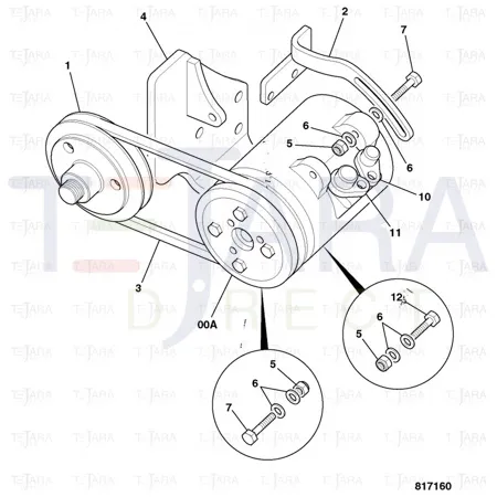 JCB Part No.# 1315/0311D, SET SCREW M8 x 45 G8.8 (P564) - JCB Spare Parts