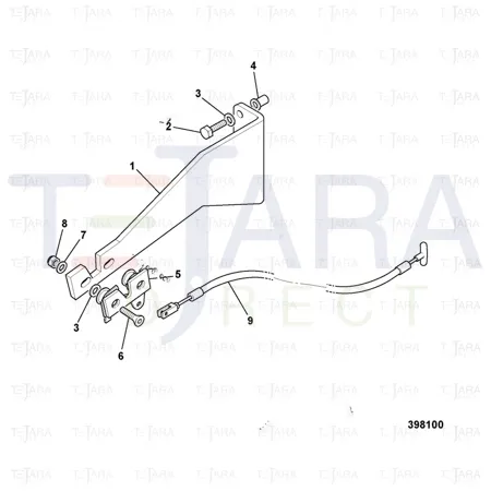 JCB Part No.# 331/27126, LATCH bonnet - JCB Spare Parts