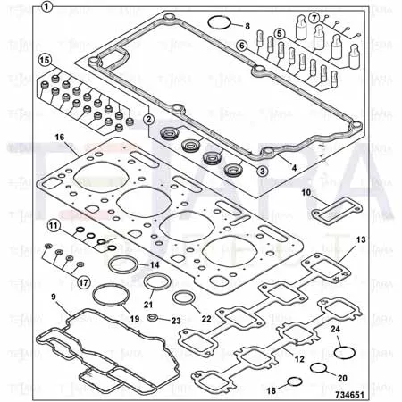 JCB Part No.# 320/07504, SEAL - FUEL INJECTOR (BROWN) - JCB Spare Parts
