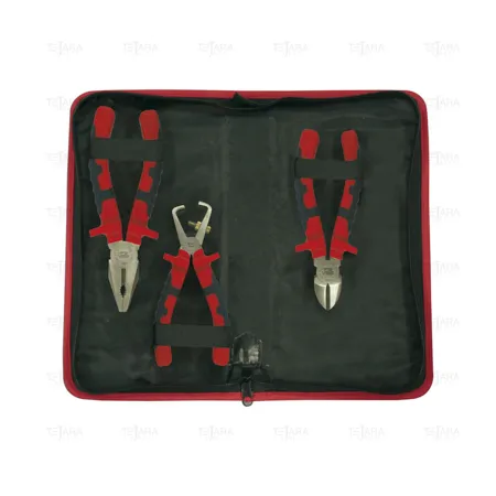 SET OF 3 PLIERS TITACROM ® BIMAT. IN ZIPPER CASE - EGA Master