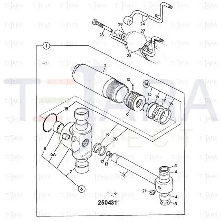 JCB Part No.# 559/90036, WA PIPE TRS S/S - JCB Spare Parts