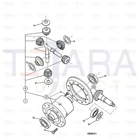 JCB Part No.# 808/00346, DIFF WASHER - DIFF. GEAR - JCB Spare Parts