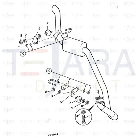 JCB Part No.# 331/19004, SILENCER - JCB Spare Parts