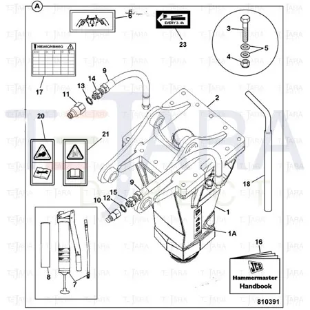 JCB Part No.# 615/80103, HOSE 3/4BSP 2150mm - JCB Spare Parts