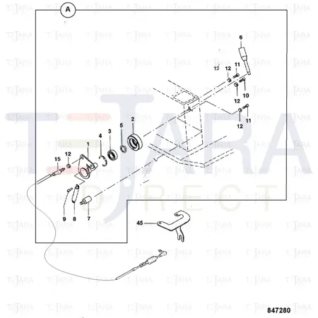 JCB Part No.# 7131/42206, HANDLE ROD - JCB Spare Parts