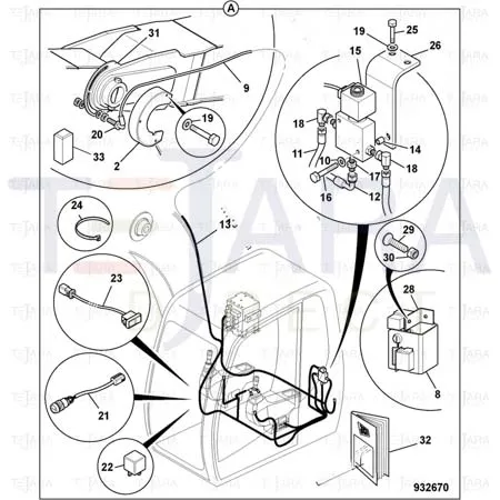 JCB Part No.# 1370/0001D, PLAIN NUT M5 - JCB Spare Parts