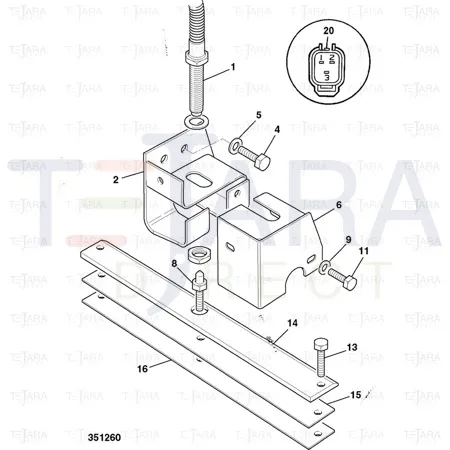 JCB Part No.# 331/38126, COVER - STEER SENSOR - JCB Spare Parts