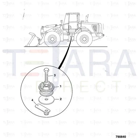 JCB Part No.# 331/40790, CAB MOUNT - JCB Spare Parts