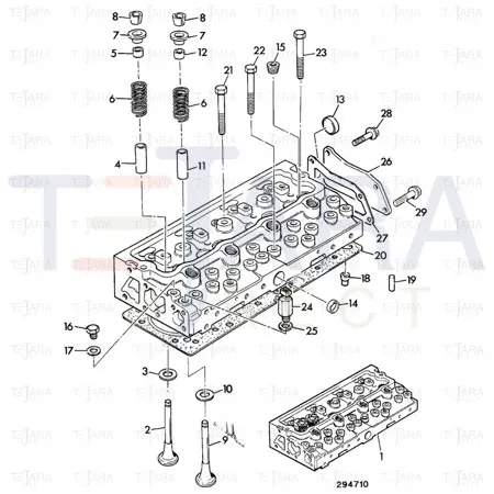 JCB Part No.# 02/201598, VALVE EXHAUST - JCB Spare Parts