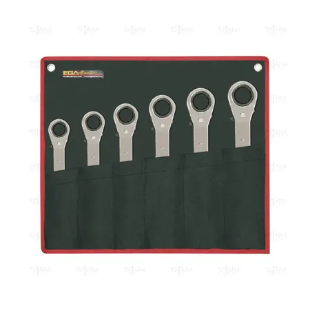 SET OF 5 DOUBLE RATCHET WRENCHES 1/4-5/16" - 3/4-7/8" - EGA Master
