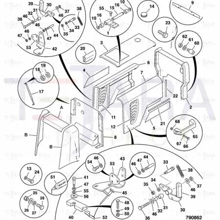 JCB Part No.# 332/R1157, REMOTE LATCH CABLE - JCB Spare Parts