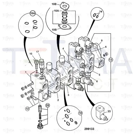 JCB Part No.# 25/401413, KIT REVERSE PRESSU - JCB Spare Parts