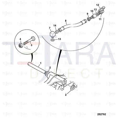 JCB Part No.# 811/10091, P/PIN 49.96/49.84*435 COATED(00001) - JCB Spare Parts
