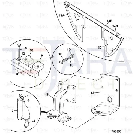 JCB Part No.# 1371/0901D, NUT - JCB Spare Parts