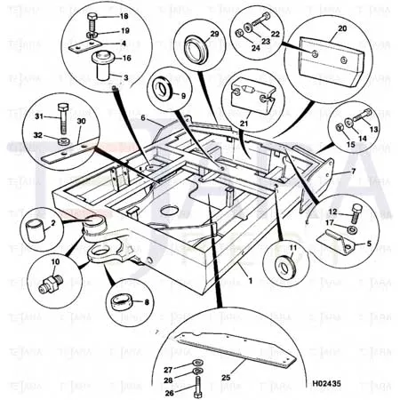 JCB Part No.# 1315/3722Z, BOLT M16x120 - JCB Spare Parts
