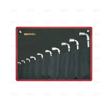 SET OF 10 ANGLED OPEN SOCKES 12 x 6 (8-21 MM) MIRROR POLISHED CHROME PLATING - EGA Master