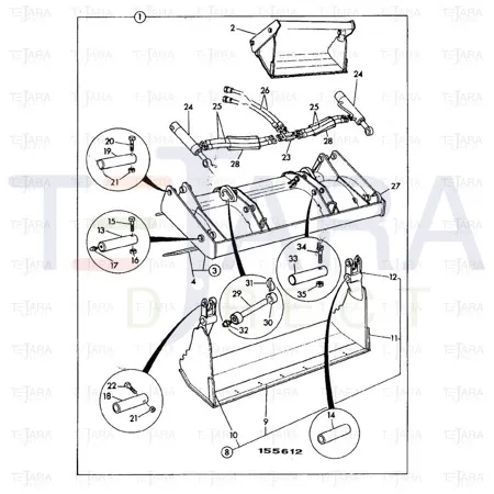 JCB Part No.# 123/04144, TOEPLATE 92" - JCB Spare Parts