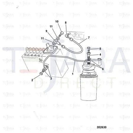 JCB Part No.# 02/910913, PIPE -FUEL - JCB Spare Parts