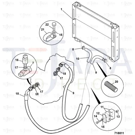 JCB Part No.# 701/80363, TEMPERATURE SWITCH - OIL - JCB Spare Parts