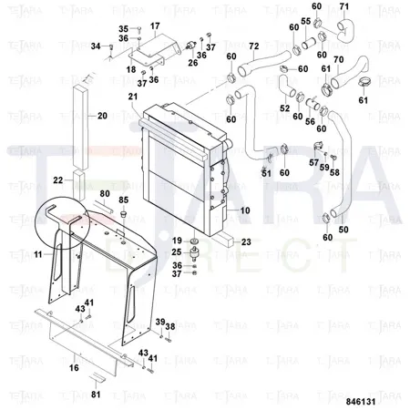JCB Part No.# 7232/51270, HOSE - JCB Spare Parts