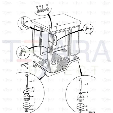 JCB Part No.# 263/09200, MIRROR - JCB Spare Parts