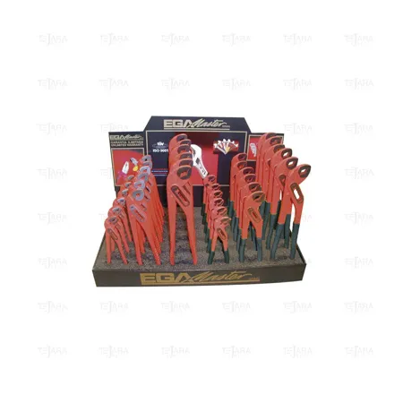 DISPLAY OF 36 BOX JOINT PLIERS (RED) WITH AND WITHOUT HANDLES - EGA Master