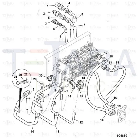 JCB Part No.# 332/C0033, HOSE 1/2BSP 1000mm - JCB Spare Parts