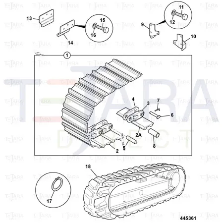 JCB Part No.# 232/21100, GUARD TRACK - RIGH - JCB Spare Parts