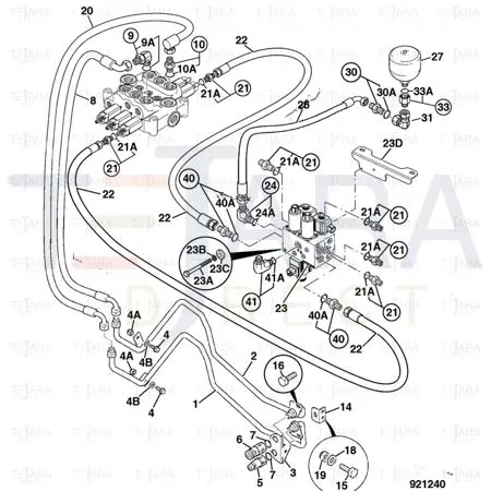 JCB Part No.# 332/T5001, Valve assembly combination - JCB Spare Parts