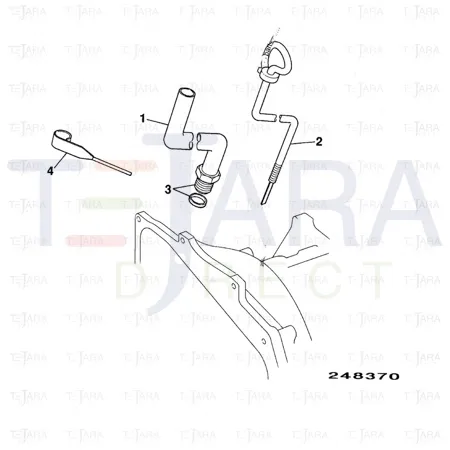 JCB Part No.# 123/05944, TUBE DIPSTICK POWE - JCB Spare Parts