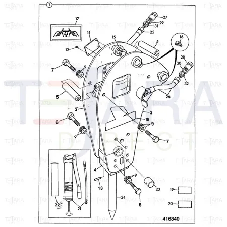 JCB Part No.# 903/04601, TOOL -CHISEL - JCB Spare Parts