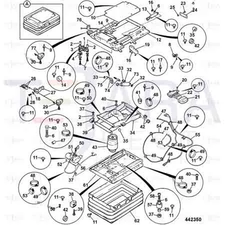 JCB Part No.# 40/910931, Absorber shock - JCB Spare Parts